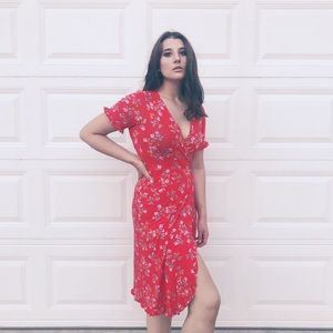 TopShop Floral Wrap Dress